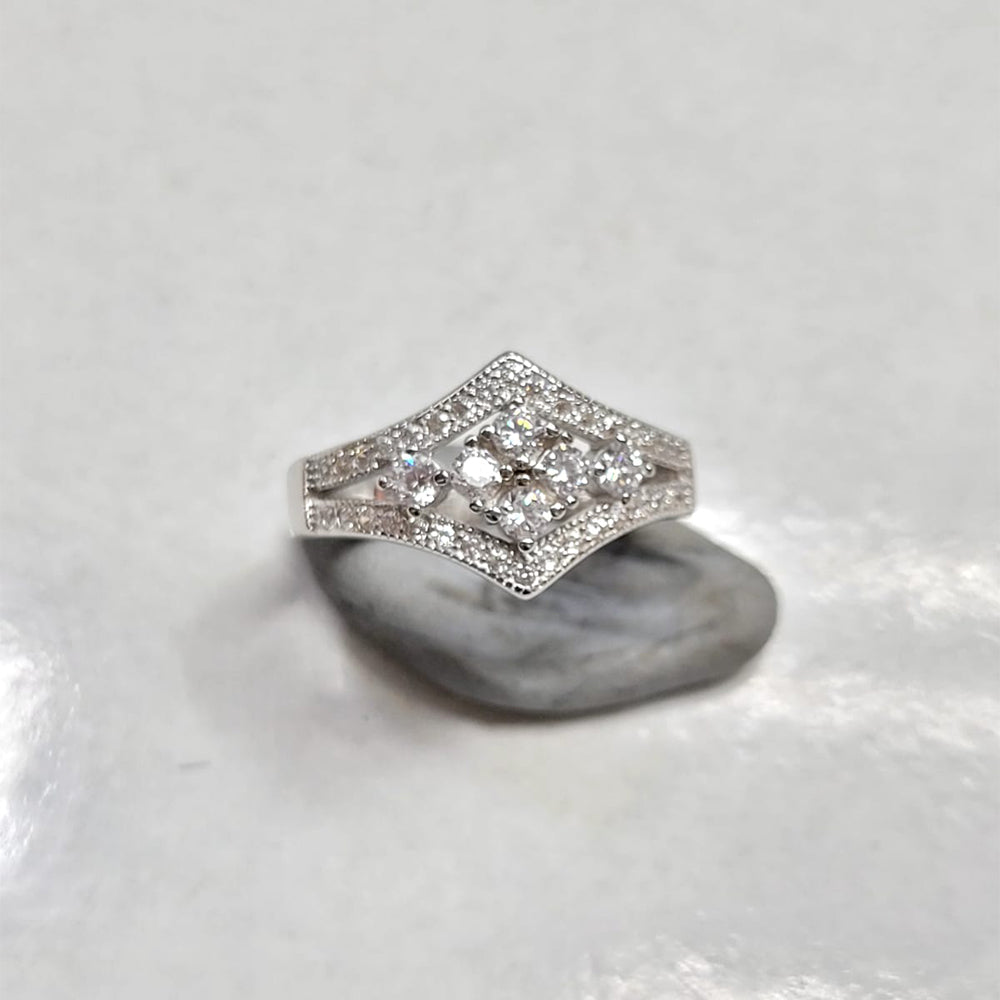 Silver Zircon Ring
