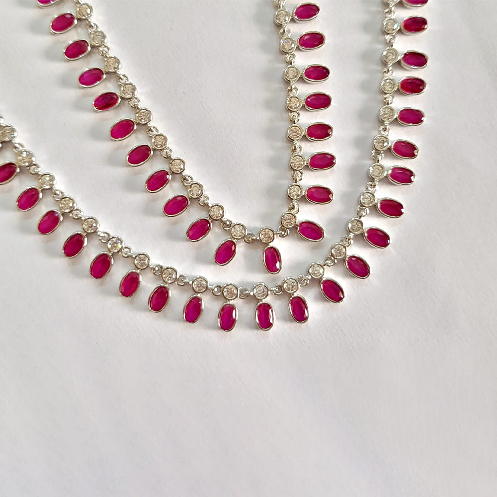 Traditional indian silver anklet