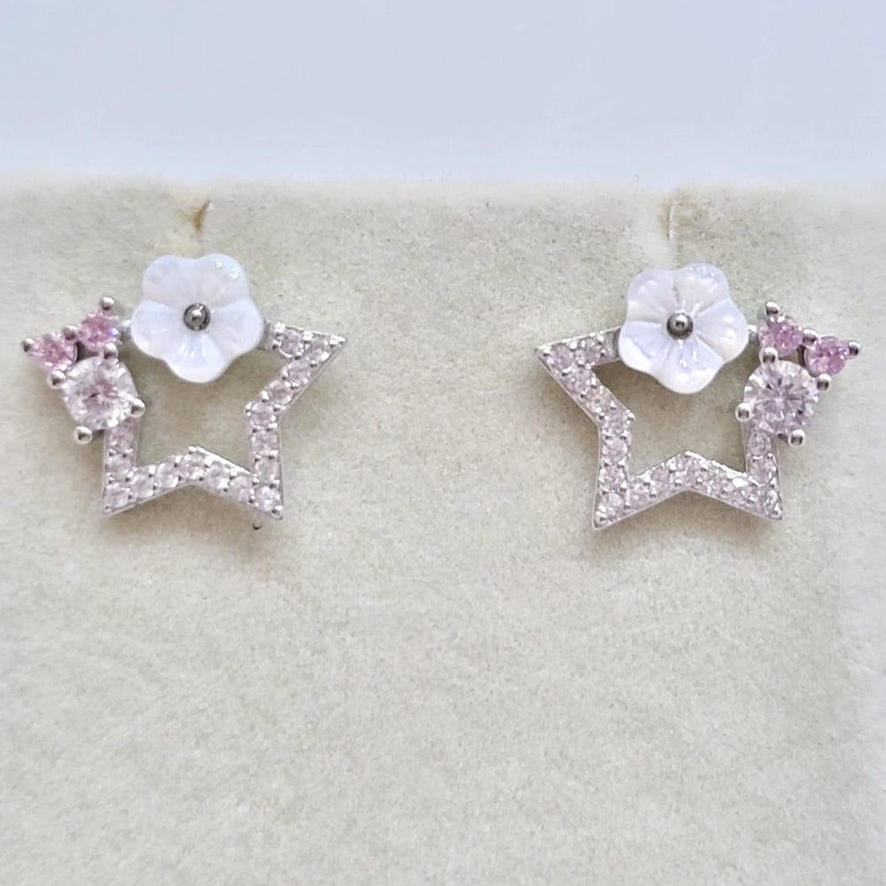 Star earring in 925 silver