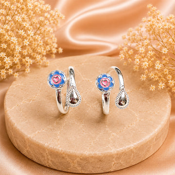 Colorfull Flower toe ring