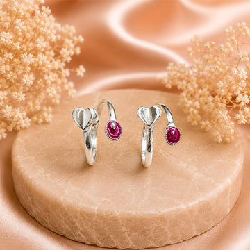 Flora Adjustable 925 silver toe ring