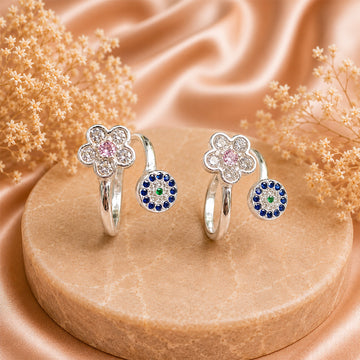 925 Sterling silver stone toe ring