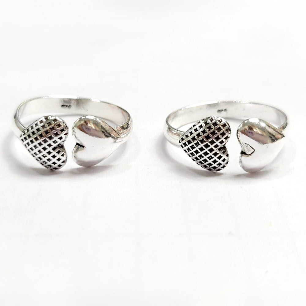Oxidised silver toe ring
