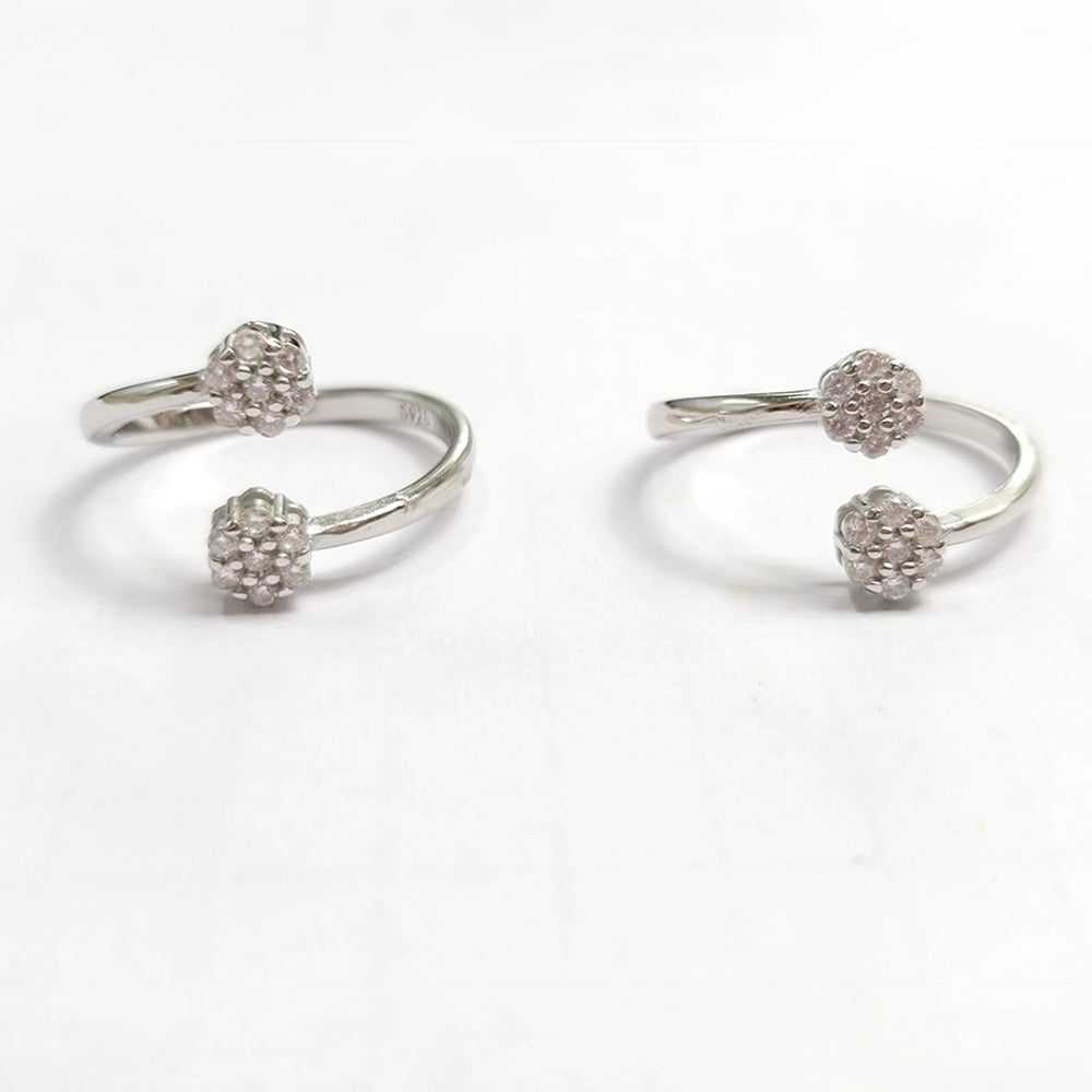 Sterling silver Flower Toe Ring