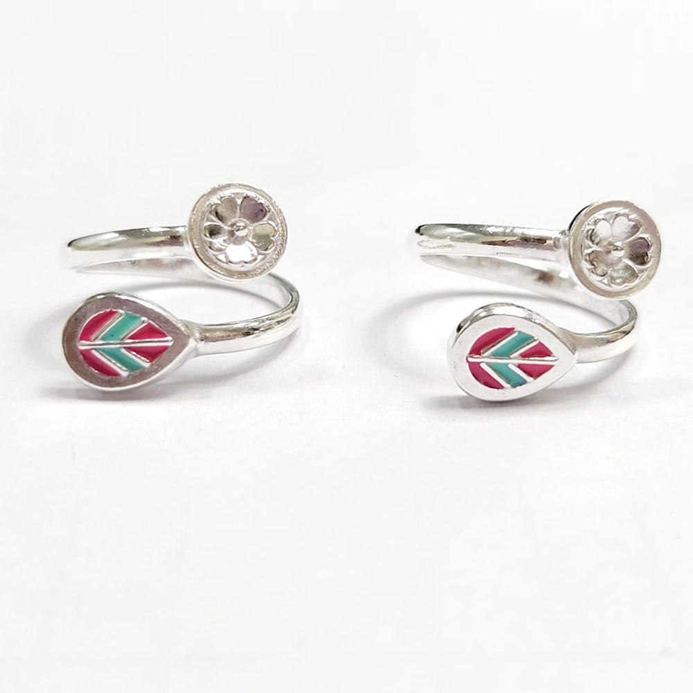 Colorful Flower toe ring