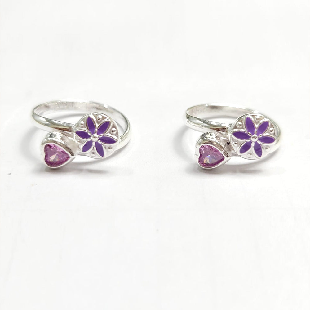 Enamel sterling silver 925 silver Toe Ring