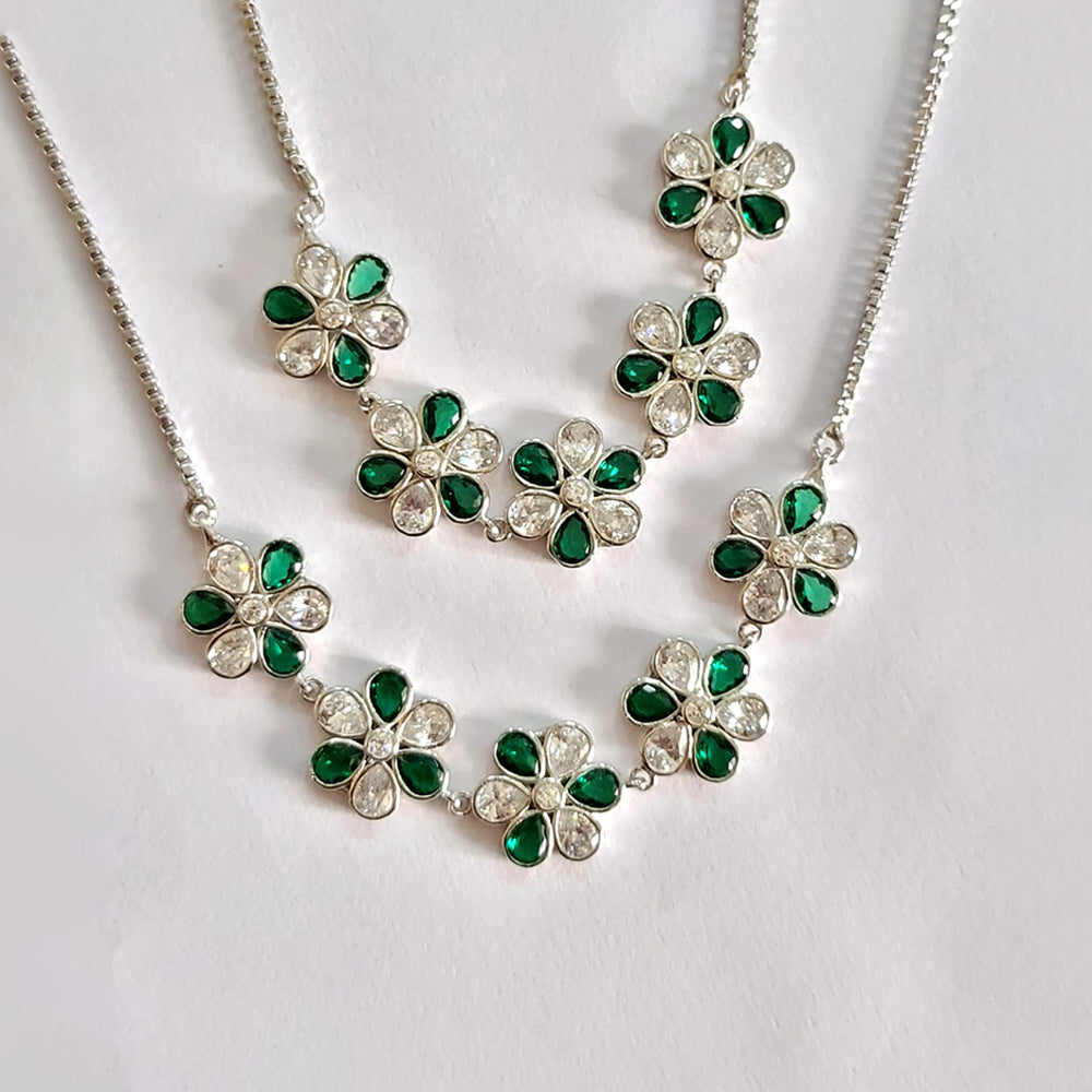 Silver flower Anklet