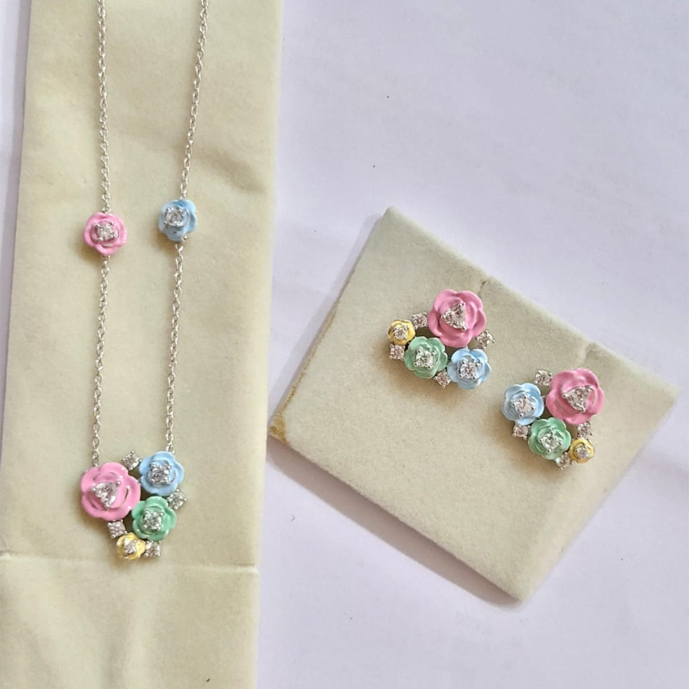 The perfect sterling silver  party wear pendant set