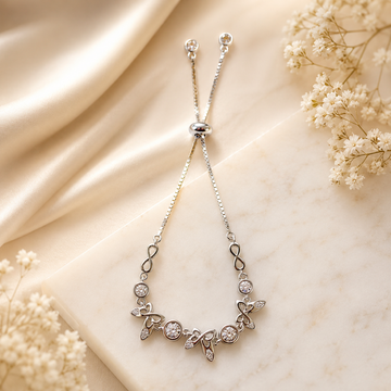 Fluttering Grace Bolo Bracelet with 925 pure silver