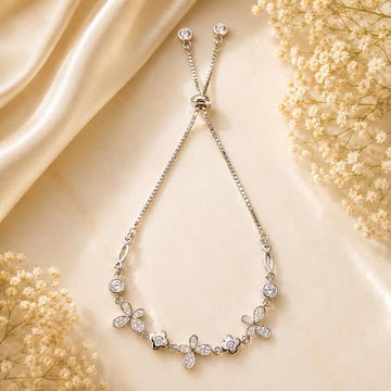 Fluttering Grace Bolo Bracelet with 925 pure silver