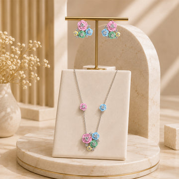 The perfect sterling silver  party wear pendant set