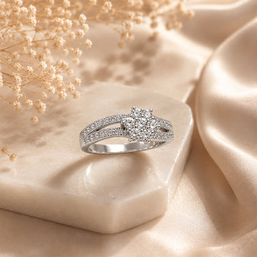 925 STERLING SILVER  FLOWER RING