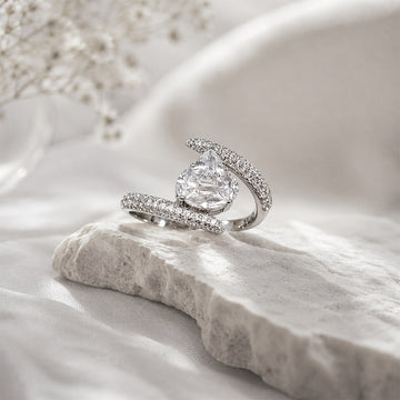 925 sterling silver empress elevated solitaire ring